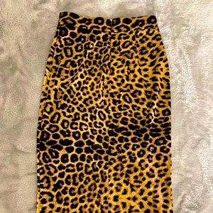 Leopard Pencil Skirt